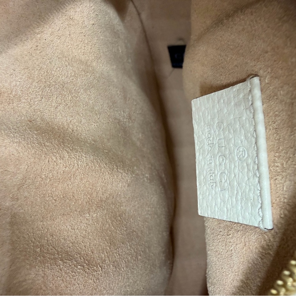 Authentic Gucci Ophidia Cream and Black Round Crossbody Bag - Picture 4 of 5